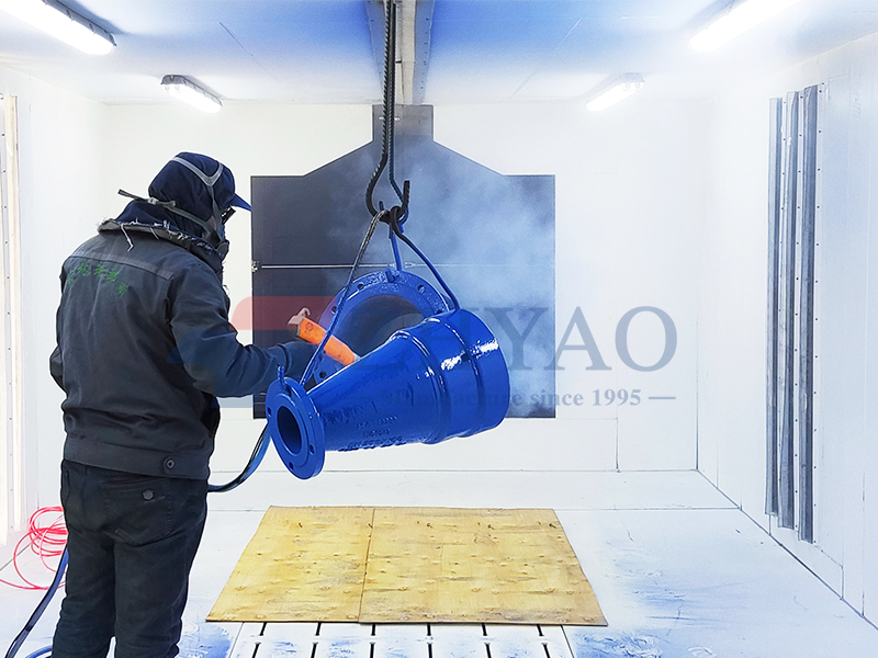 Manual powder coating line