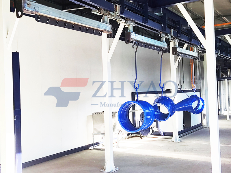 Manual powder coating line