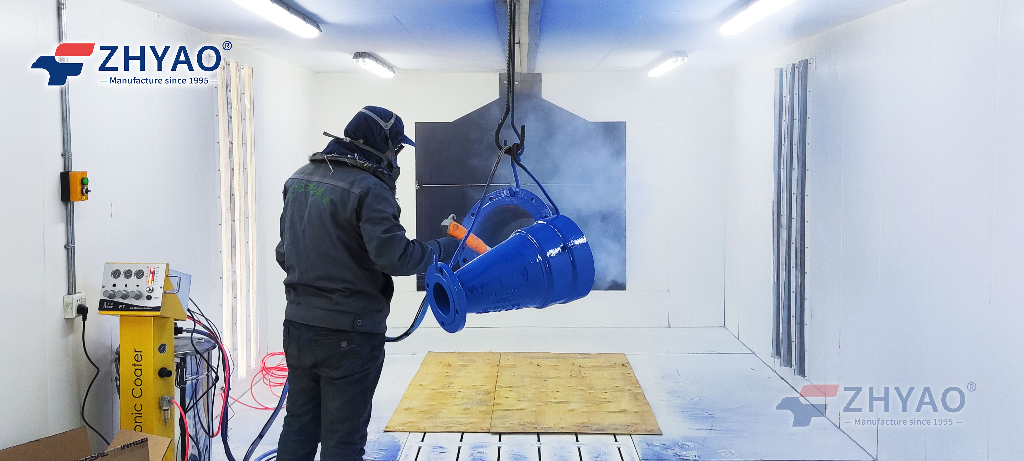 Manual spray coating line Manual spray coating line
