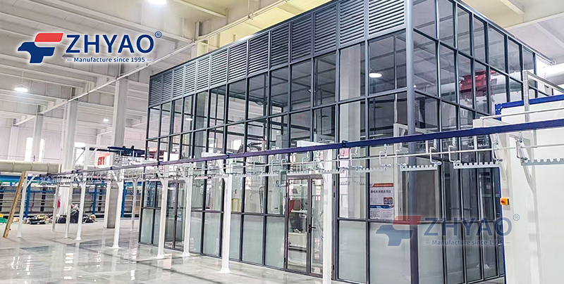 automatic powder coating line automatic powder coating line