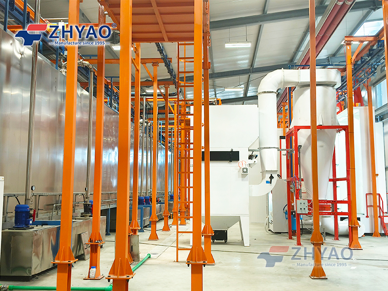 Type Automatic Powder Coating Line with Robotic Spraying System