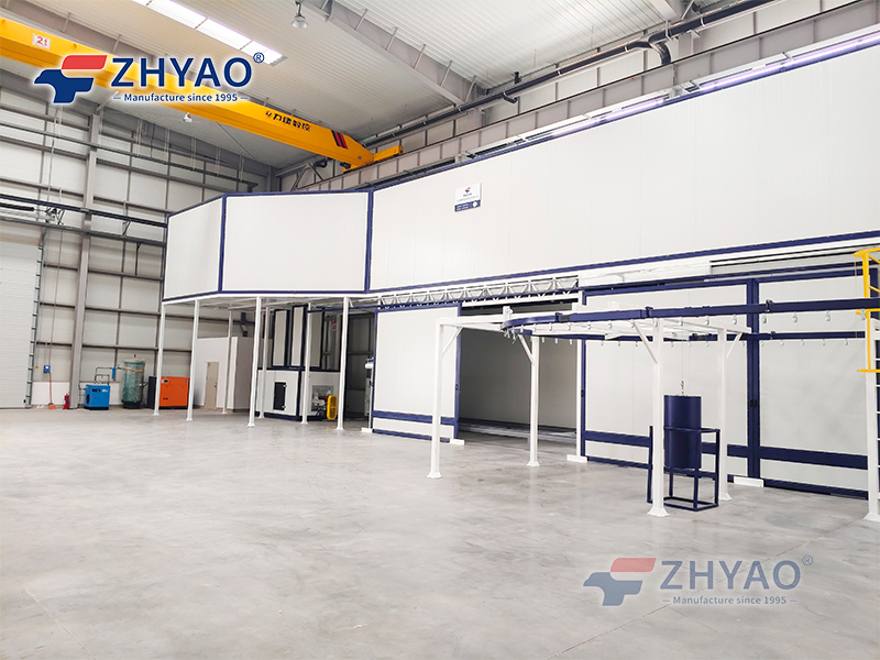 CNC Machine Powder Coating Line Project – Shandong Lijian, China